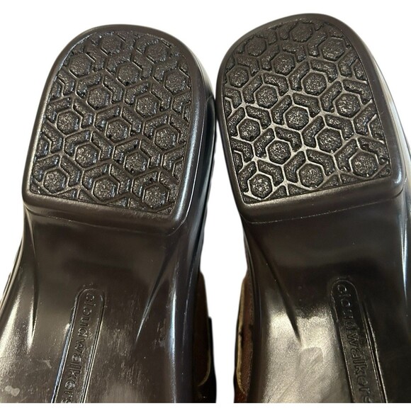 Cloudwalkers by Avenue Beverly Clog Mule Buckle Brown Leather Sandals 11W - Picture 12 of 13